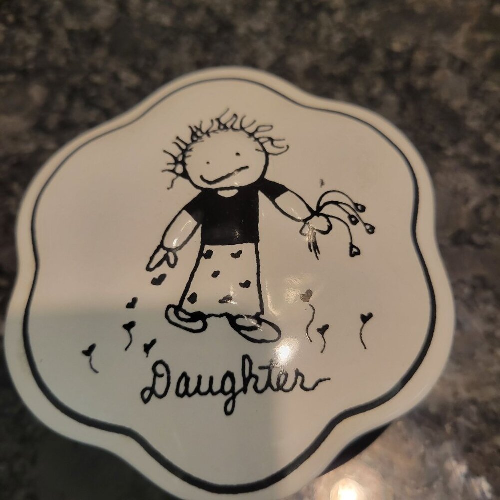 Handcrafted Ceramic Daughter Keepsake Trinket Box Children Inner Light - Picture 3 of 16
